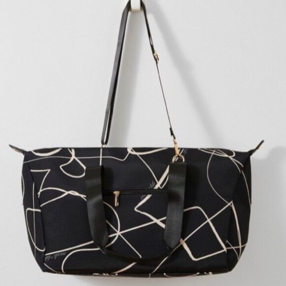 Mali & Lili Black Weekender Bag - NWT - Abstract Print - Picture 2 of 8